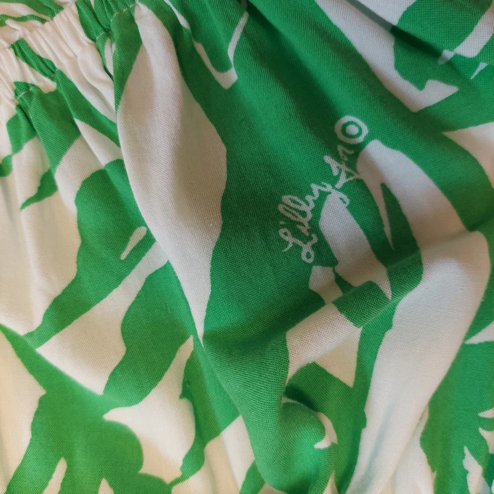 Lilly Pulitzer Target 20th Anniversary Green White Palm Jumpsuit Kids XL